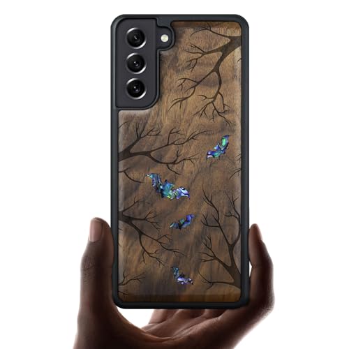 Étui Samsung S22 Plus bois et coquille style naturel élégant pour le bureau