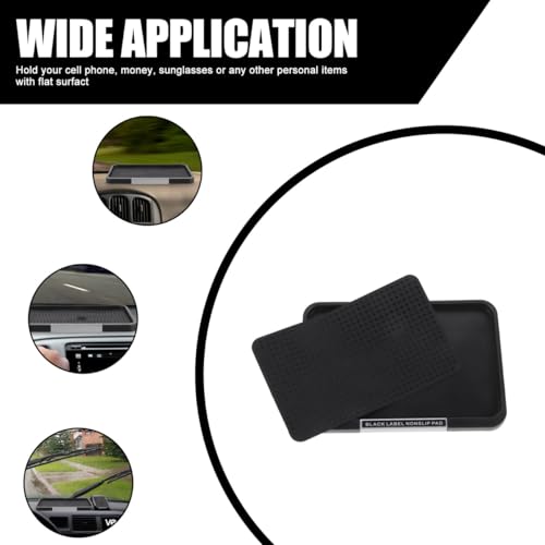 Auto Armaturenbrett Matte -Rutsch-Fahrzeug Parfüm Telefon Pad Matte Fahrzeug Ablage für Handy Schlüssel Sonnenbrille (schwarz)