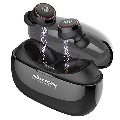 Wireless Earbuds TWS Stereo Sport Earbuds Bluetooth 5.0 IPX4 Waterproof HiF in-Ear Headphones in Ear Built in Mic Headset Premium Sound with Deep Bass for Sport Black