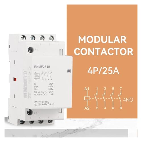 Contacteur modulaire rail Din 220V robuste pour installations électriques fiables EKMF