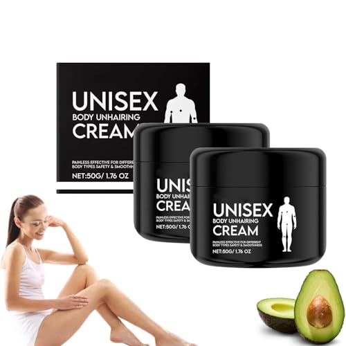 Crema Depilatoria Corporal Unisex Rosino - Sin Dolor, Sin Barba, Piel Suave y Duradera, Diseñada para Hombres y Mujeres para Aumentar la Confianza (2PCS)