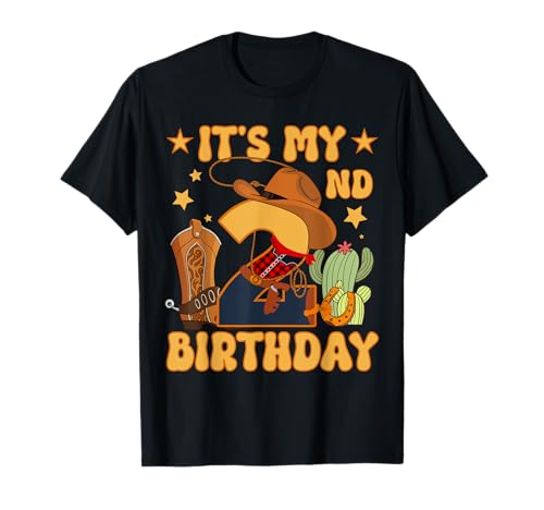 It's My 2nd Birthday Cowboy Rodeo Horse 2 Year Old Bday Boy T-Shirt
