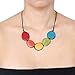 Tagua Necklace Chips in Rainbow Colors Adjustable, Handmade Fair Trade by Florama Natural Jewelry