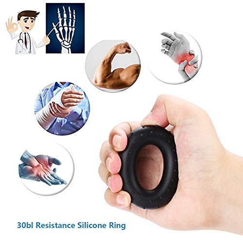 Hand Grip Strengthener Workout Kit （6 Pack） - Hand Exerciser and Grip Strength Trainer with Adjustable Hand Strengthener Finger Exerciser Finger Strecher and Hand Strength Ring - Thumbnail 3