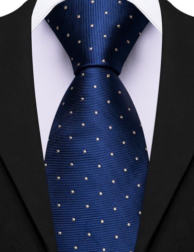 Image of Barry.Wang Mens 6 PCS Ties Silk Striped Paisley Check Floral Necktie Silky Woven Wedding Business Party Ties 3.34 inch