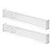 InterDesign Linus Confezione da 2 Divisore Organizzatore da Cassetto, Regolabile, Bianco, 6.35x34.61x52.71 cm