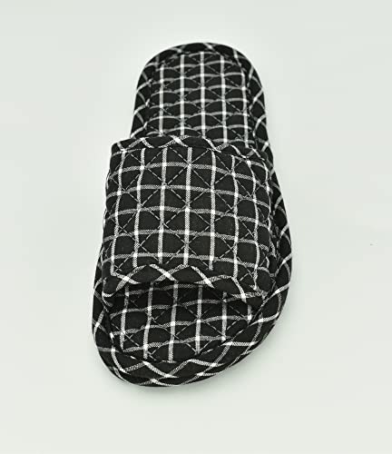 Image of Ultralight Soft Indoor Open Toe Cotton linen Slippers Absorb Sweat Cloth Bottom House Slippers
