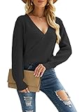 Stil: Dieser Pullover mit sexy V-Ausschnitt, lockerem Strick, langen Ärmeln und lässigem und lockerem Stil passt hervorragend zu Jeans, Leggings und Turnschuhen.