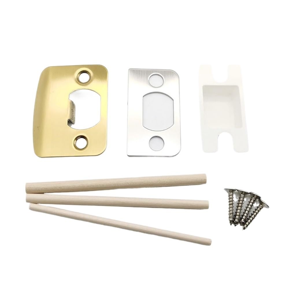 Gentryroo Gold Stainless Steel Door Strike Plate Lock Cover Door Reinforcement With Screws