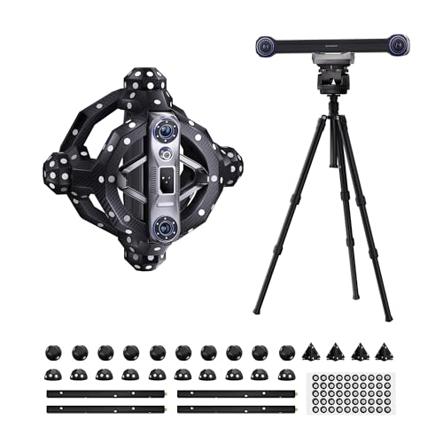 Revopoint Trackit 3D Scanner & Marker Block Kit Bundle, 3D Scanner for 3D Printing Portable, Metrology-Grade Precision 0.02mm, Blue Laser Scans, Marker-Free Scans, Ultra-Realistic Texture Mappin