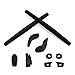 Replacement Earsocks & Nosepieces Rubber Kits for Oakley, Black, Size One Size