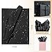 Black Glitter Tissue Paper for Gift Bags 36 Sheets 14x20 Inch - Recyclable Wrapping Paper for Weddings, Birthdays, Party & Festival Decorations DIY Craft Supplies