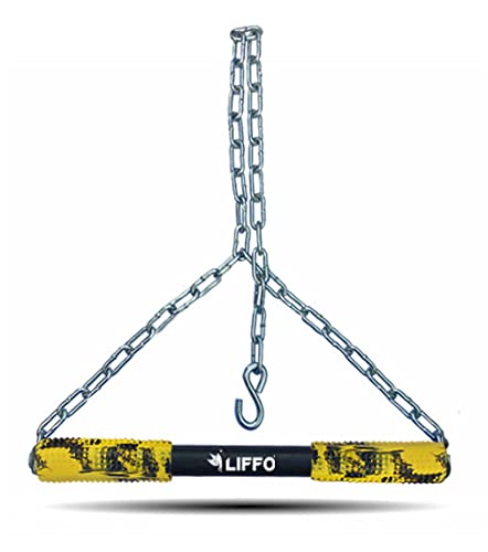 Liffo® Steel Pull Up Chin up Bar, Steel Chin Up, Sangal Rod with Chain Hanging Rod ChinUp Bar, Height Increaser and Pull Exercise with Heavy Duty Chain 4Feet (Yellow) (B09RZLG9BS) Amazon Price History, Amazon Price Tracker