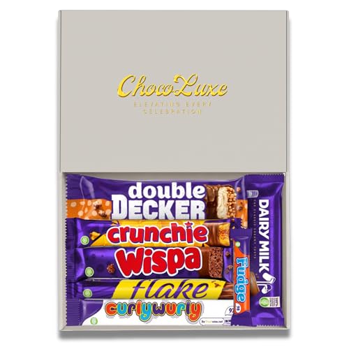 Chocoluxe Co Chocolate Gift for Box Him & Her | Filled with Assorted Dairy Milk Selections | Gifts for All Occasions | Thank You Gifts for Women & Men Leaving Gift for Colleagues | Letterbox Friendly