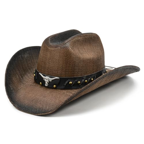 Fluffy Sense Straw Cattleman Hat