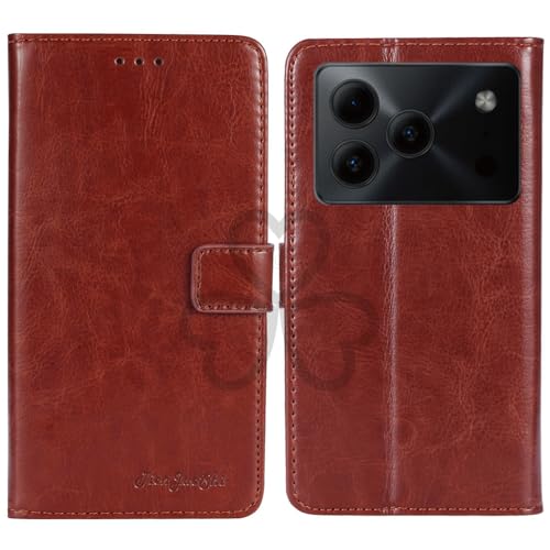 TienJueShi �u���E�� �r�W�l�X ���g�� �ω��� �X�^���h ���z TPU Silicone �V���R�[�� ���U�[ ���� Case Cover �J�[�h���[ �J�o�[ �P�[�X �|�[�` �蒠�^ ���eDoogee note 56 Plus 6.56 inch