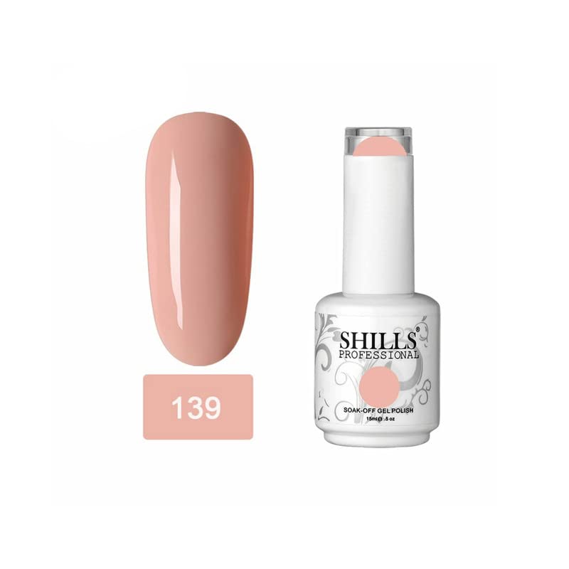 Image of SHILLS PROFESSIONAL UV /LED Soak Off Gel Polish (Gel Nail Polish) Nail Art Nail Polish Color Shade 139, Glossy Finish, 15ml