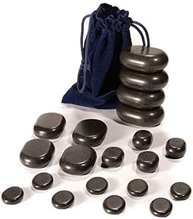 TAOline Hot Stone Set 20 Basalt Massage Stones, Starter Set