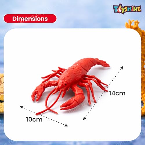 Image of Toyshine Pack of 11 (6 Animals, 5 Trees) Sea World Animals Toy Figure Playing Set for Kids