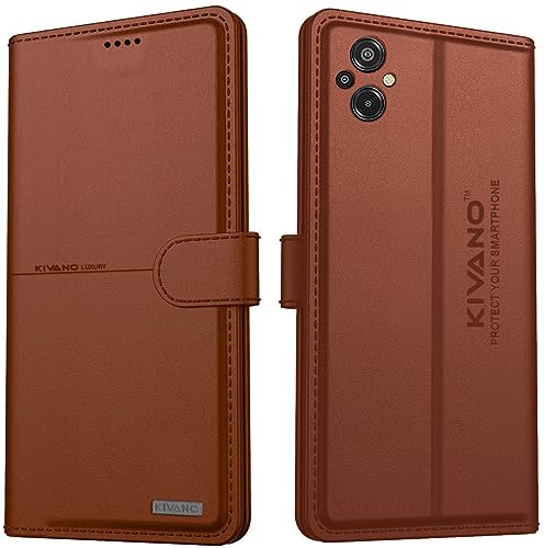 Image of KIVANO Compatible with Xiaomi Redmi 11 Prime 4G Flip Cover | Leather Finish | Inside Pockets & Inbuilt Stand | Shockproof Wallet Style Magnetic Closure Back Cover Case