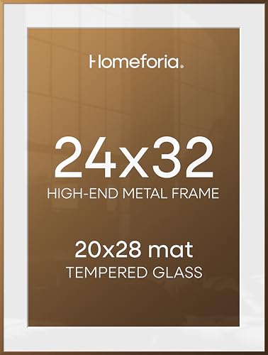 Homeforia 24x32 Bronze Picture Frame with Mat