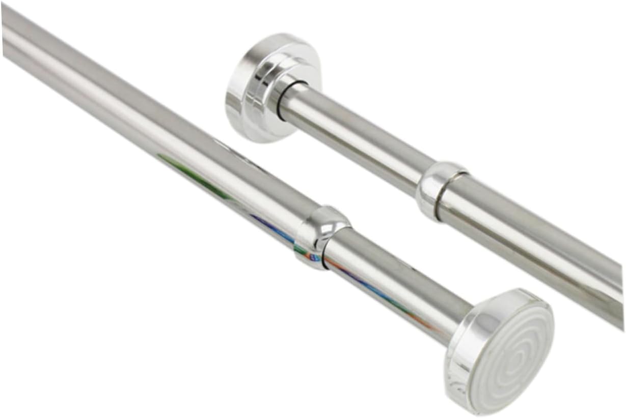 VOSAREA Shower Curtain Tension Rod Telescopic Clothes Drying Rack Extendable 60cm