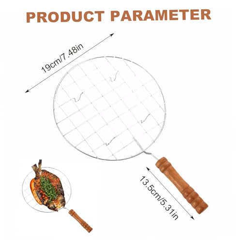 Accesorio de barbacoa con mango de madera de alta resistencia térmica 6