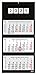 Produktbild Geiger-Office 3-Monatskalender Wandkalender 2025 BLACK /33 x 70 cm, dekoratives Großformat mit 4 einzelnen, perforierten Kalenderblocks, Rückwand faltbar/Büro -Kalender (BLACK 3-MONATS)