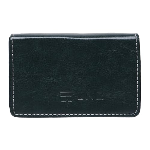Image of JnD Notebook Card Holder Wallet - Slim, Multi-Functional, Premium Leather, RFID Blocking, Secure Closure, Compact, Durable, Stylish (Green)