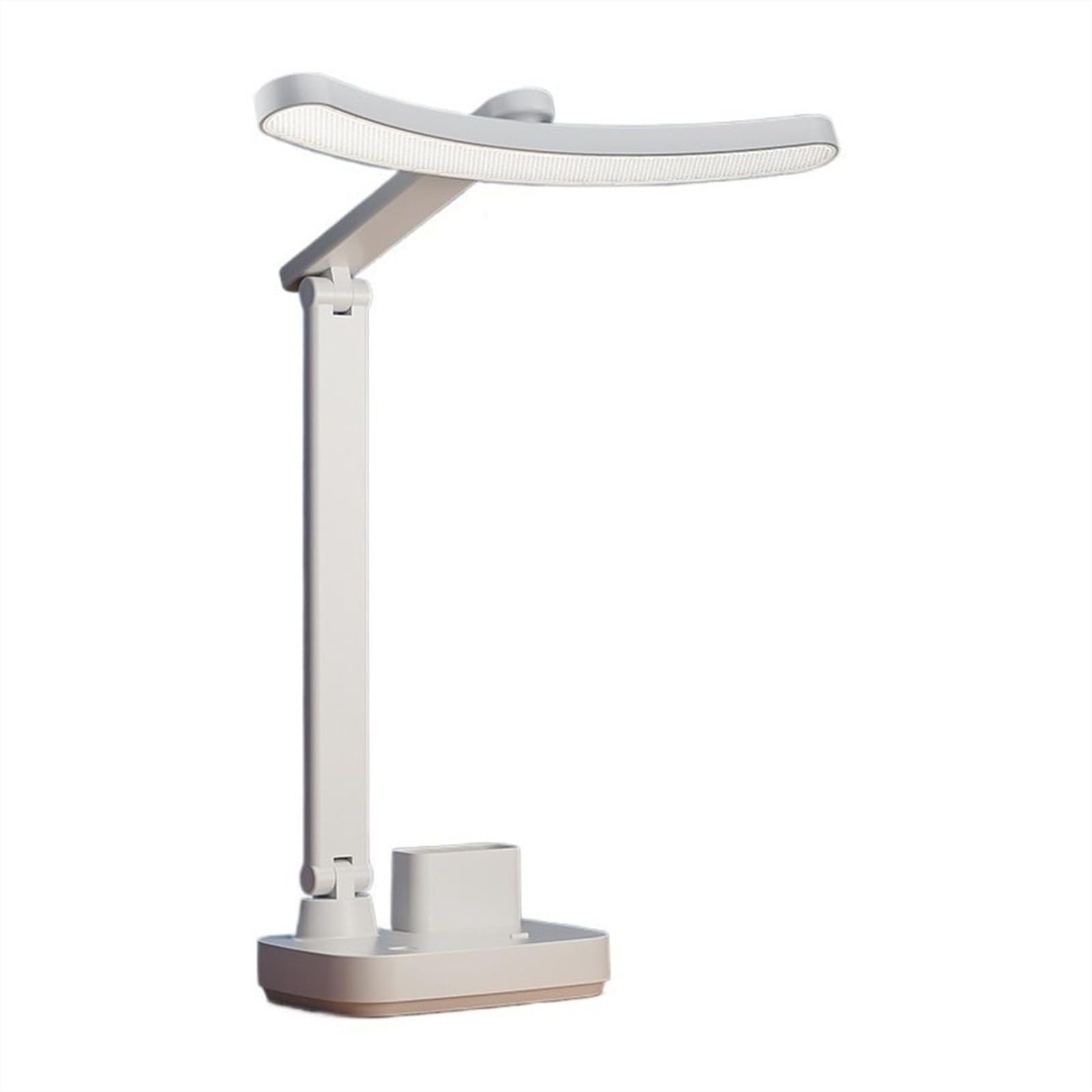 Lampe de bureau LED Lampe de bureau, lampes de bureau en forme d'arc lunaire for le bureau à domicile, lampe de bureau LED à commande tactile avec porte-stylos amovibles, 3 couleurs de lumière et grad