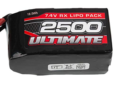 Ultimate Batería RC LiPo 7.4V 2S 2500mAh Receptor JR Conector Hump …