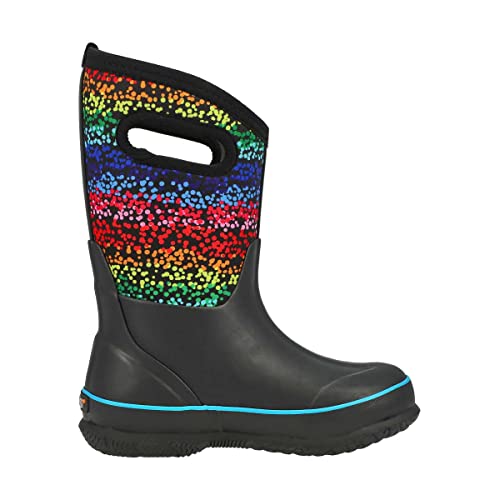 Image of Bogs Kids Classic Flower Stripes Winter Snow Boot