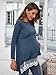 Women's Long Sleeve Lace Hem Maternity Tunic Top Blouse