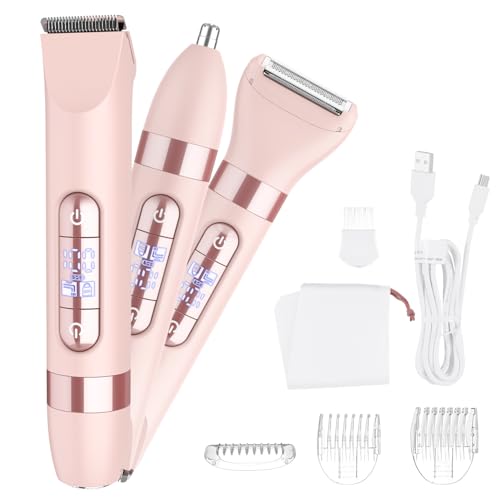 Depiladora para mujer rostro cejas y nariz con cabezal doble recargable