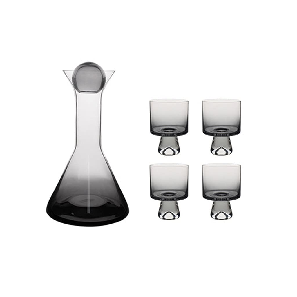 Wein Dekanter Home Kristallglas Dekanter Kreative Rotwein Dekoration Wein Dispenser Wine Zubehör JUG Set Smoky Grey Dekantierer (Size : B)