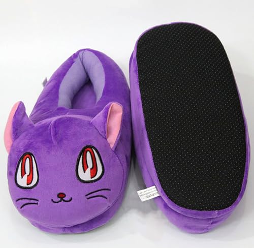 Unisex Slippers Cute Plush Cat Bedroom House Slippers Adult Anti Slip Loafers Shoes3