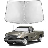EcoNour Windshield Sunshade for Chevrolet Silverado 1500 1999-2004 2005 2006, Sun Visor for Front Windshield & Window Sun Shade Cover, UV Heat Blocker & Protector, Car Accessories
