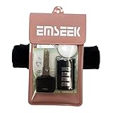 EMSEEK Armband Waterproof wallet Floating Surf Car Key Fob Case Beach dry bag ankle Waterproof Pouch Holder For GPS Key Money Credit Vaccine Card Driver License ID Badge (Pink)