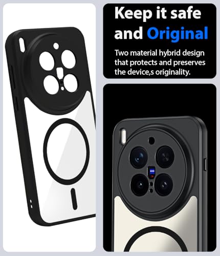 Image of KAPAVER Essential Case for Vivo X300 Pro MagSafe, Magnetic | Vivo X300 Pro Back Cover (Mag-X Black)