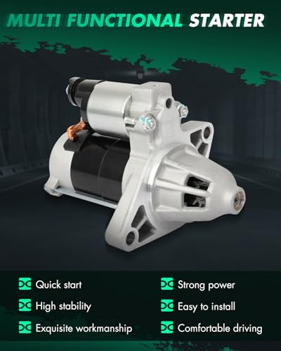 Image of SCITOO Starter Compatible for Honda CR-V 1997 L4 2.0L, for Honda CR-V 1998-2001 L4 2.0L Automatic Trans.Engine Starter Motor 17703