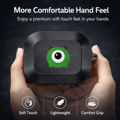 Image of Anvique Silicone Case Cover for Realme Buds Air 8, Dustproof and Shockproof Protection, Compatible with Realme Buds Air 8 (Mr. Q)