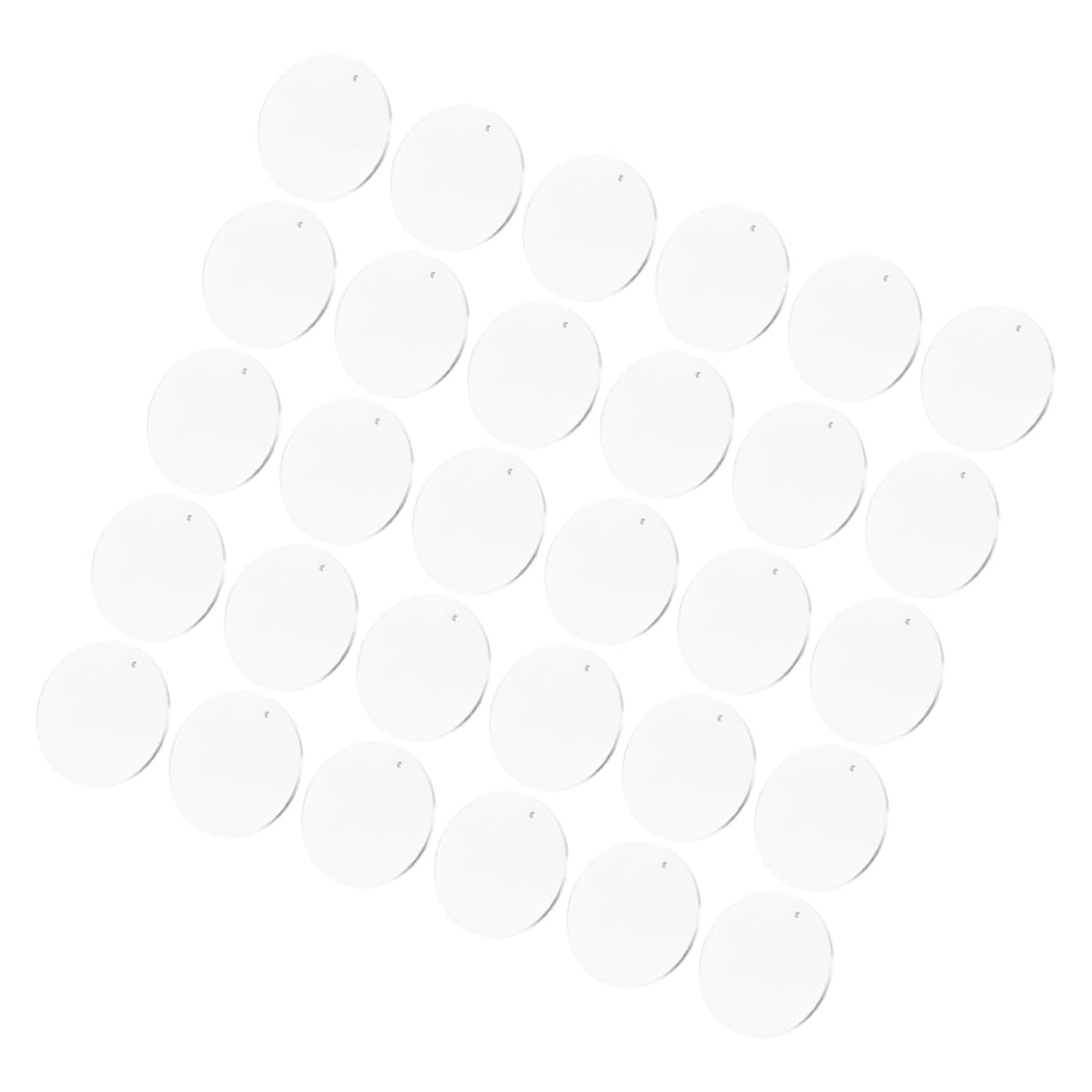 Disques acryliques transparents ronds IMIKEYA 40 pcs pour porte-clés DIY