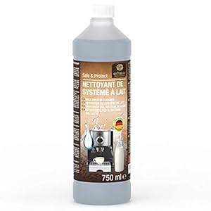 750ml Nettoyant pour système laitier pour Delonghi, Magnifica S, Siemens, Série EQ, Jura, Krups, Bosch, Miele, Melitta machines à café automatiques et cafetières, 50 utilisations, Coffeeano