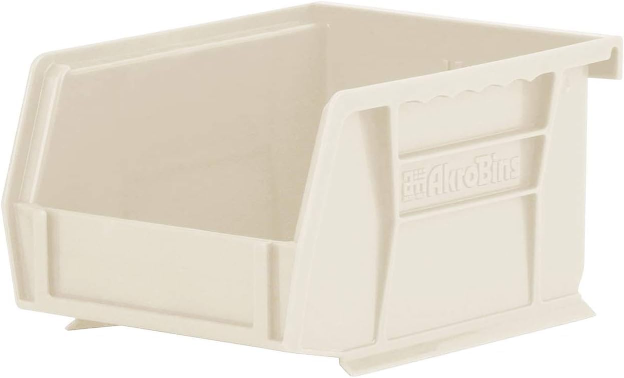 Akro-Mils 30210 AkroBins Plastic Storage Bins, Space-Saving Stackable Bins for Garage, Pantry, Craft Organization, 5-Inch x 4-Inch x 3-Inch, Stone, 24-Pack - Image 11