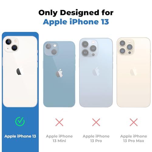 Image of AIBEX Ultra-Thin Mag-Saf Back Cover Case Compatible with iPhone 13| Slim Fit Scratch-Resistant Matte | Magnetic Wireless Charging | Microfibre Lining | Camera Protection (PC Material) - Dark Blue