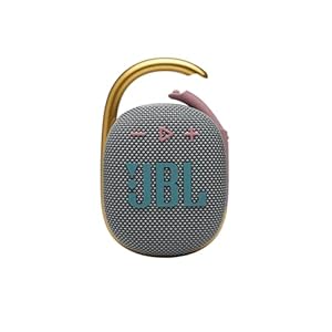 JBL Clip 4 – Portable Mini Bluetooth Speaker, big audio and punchy bass, integrated carabiner, IP67 waterproof and dustproof, 10 hours of playtime, speaker for home, outdoor and travel (Grey)