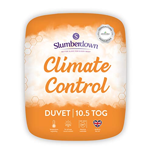 SLUMBERDOWN - Edredón regulador de Temperatura (Cama de Matrimonio, 10,5 TOG), Color Blanco