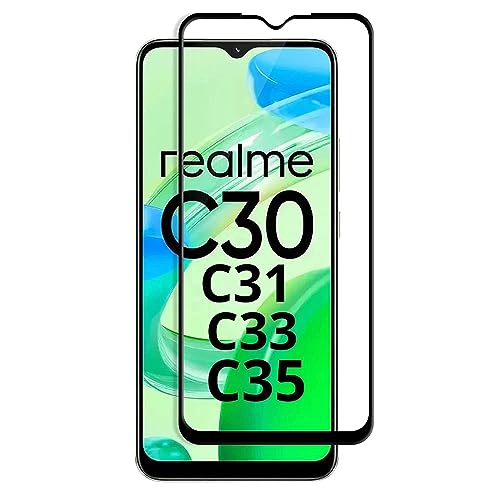 Image of DD SON Premium HD+ Tempered Glass Screen Protector Guard Compatible For Realme C30,C35,C31, Nokia G42 | Edge to Edge Coverage With Easy installation kit for Smartphone