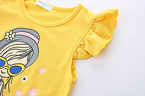 Mud Kingdom Toddler Girls Short Sets Summer Holiday Daisy Flower Outfits 4T #TOP6