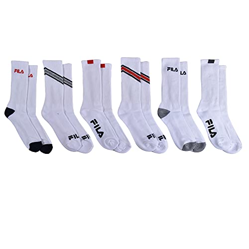 Fila mens Striped Half Cushion Crew Socks2